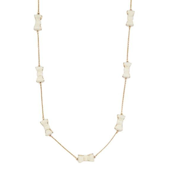 kate spade Jewelry - KATE SPADE • Ready Set Bow Scatter Rosary Bow Necklace